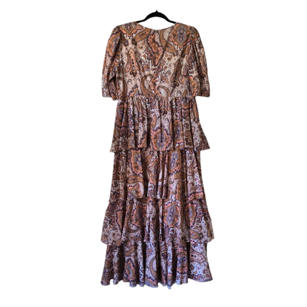 Anthropologie x Kachel Paisley Tiered Maxi Dress Size Medium - Picture 7 of 10